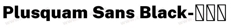 Plusquam Sans Black字体转换